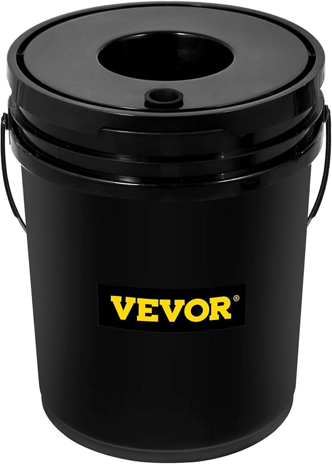 DWC Hydroponic System 5 Gallon 8 Buckets Deep Water Culture Growing Bucket Hydroponics Grow Kit with Pump Air Stone and Water Level Device for Indoor/Outdoor Leafy Vegetables