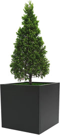 32 L x32 W x32 H Metal Flower Boxes Planter Boxes Outdoor Raised Garden Bed Indoor Outdoor Planting Bed Black Square Planter Box for Patios Lawn Yard Decor Storage