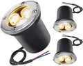 3 Pack Led Beam Light - LED Landscape Light - Outdoor Spotlights 3W In-ground Lights IP67 Waterproof Outdoor Recessed Spot Light For Deck Step Pathway Garden Driveway Lighting(Natural LightAC8