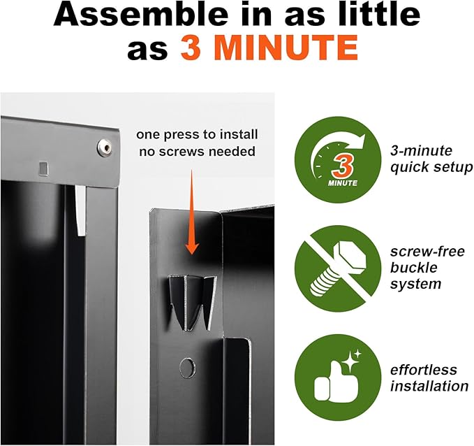 4-in-1 Modular Raised Garden Bed 24 Tall Magnesium-Aluminum-Zinc Coated Garden Bed Kit Large Black Metal Planter Box for Vegetables Fruits Flowers Herbs