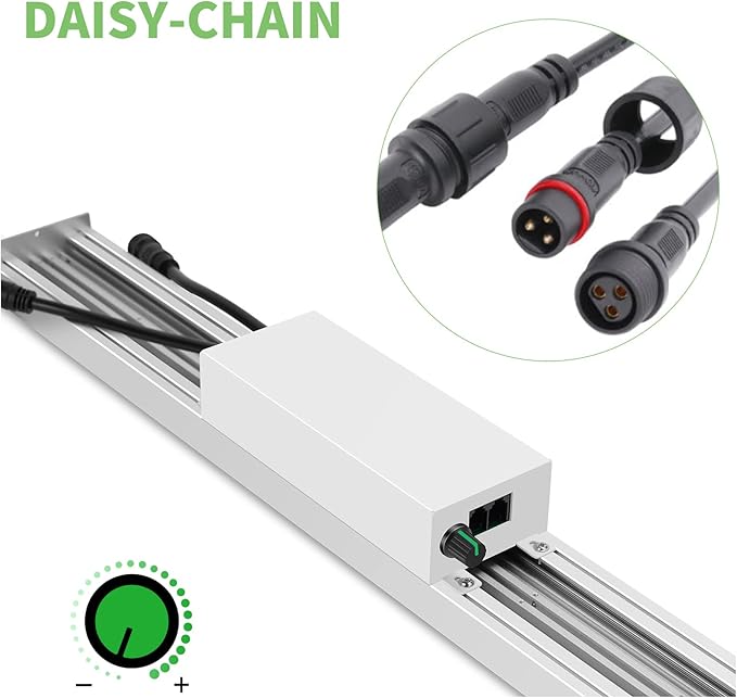 DIY-90 LED Grow Lights for Indoor Plants Full Spectrum 600W 1000W 2000W Daisy-Chain Dimmable Growing Lamps for Seed Starting Veg and Flower (Whtie)