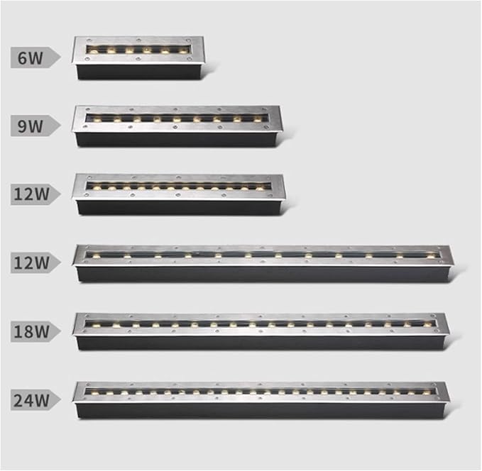 Outdoor Landscape Spotlight recessed LED Spotlight - Outdoor Landscape Lights - LED Long Strip recessed Light 220 V/24 V recessed LED Floor lamp IP67 Outdoor Waterproof O Blue-12W(600mm)