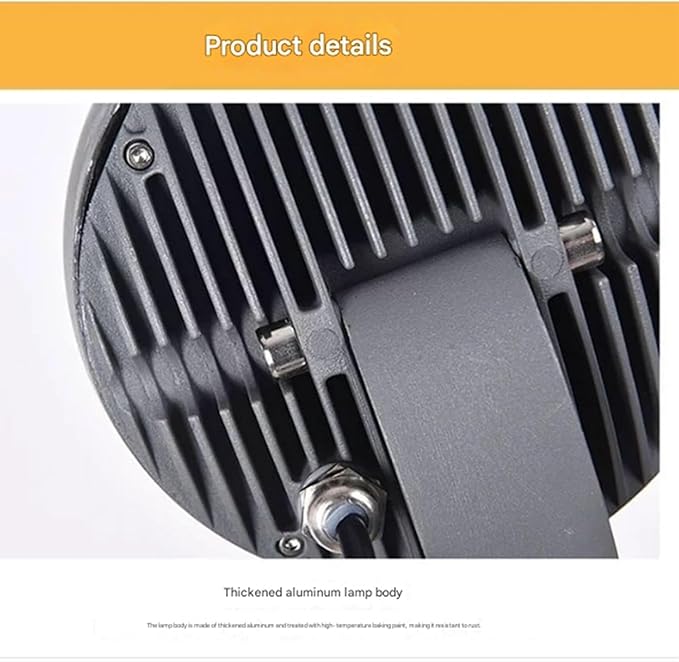 Rotation Spotlight - Lawn Lights 270° Park Tree Lights Outdoor Decorative Round Flood Lamp IP65 Waterproof 85-265V for Garden Villas Path Landscape Lighting(B- White(10W))