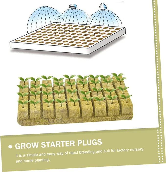 100pcs Stonewool Hydroponic Grow Cubes for Soilless Planting Gardening Supplies for Vegetable High Water Absorption Breathable Substrate Blocks