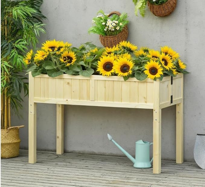 Raised Bed Raised Garden Bed Elevated Wooden Planter Box
