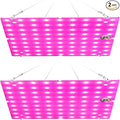2Pack 200W Indoor Seedings Cultivation Plant Lights AC100-277V Hydroponic Planting Panel Lights UV/IR Greenhouse Tent Succulent Vegs Potting Flowers Fruits Cactus Moss Filling Lights US Plug