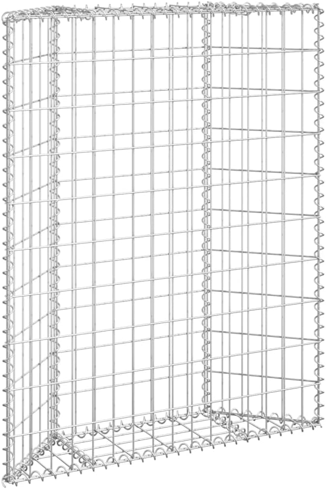 Trapezium Gabion Raised Bed Galvanized Steel 31.5x7.9x39.4 Outdoor Raised Garden Bed Flower Planter Metal Raised Bed for Garden Patio Flower Beds Vegetables