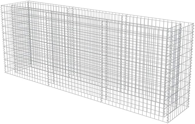 Outdoor Garden Gabion Basket Planter Raised Vegetable BedSteel Garden Decoration Raised Bed Galvanised Steel 106.3x19.7x39.4