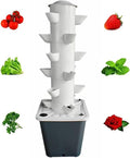 18 Pods Hydroponic Tower Garden Growing System 6 Tiers Beginner Kit with Water Pump and Timer Smart Vertical Garden Planter for Vegetables Fruits Lettuce Salad