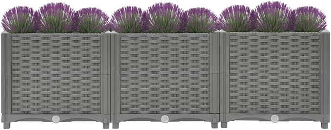 Durable Gardening Bed - 47.2x15.7x15 Planter Box for Outdoor Flower Vegetable Planting in Garden Large Plant Herb Growing Beds