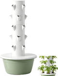 Multi-layer hydroponic planting tower 8-gallon large capacity hydroponic towerSoilless Cultivation Grow Tower LED Grow Lights Water Tank and Pumpfor Fruits and Vegetables Nolights-5Layer