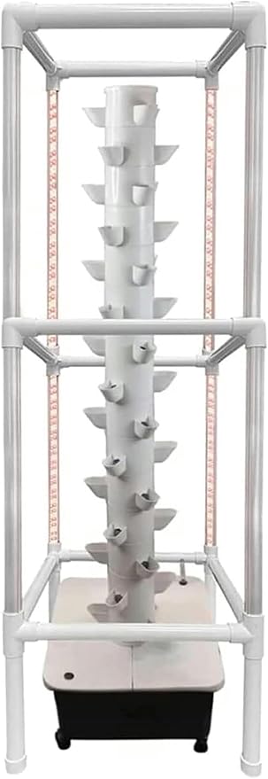 Hydroponic Tower Hydroponic Tower Cultivation Inner Crop with Lights and Cultivation Supports Soil -Free Cultivation Tower 45 Aparable Cultivation Kit of 45