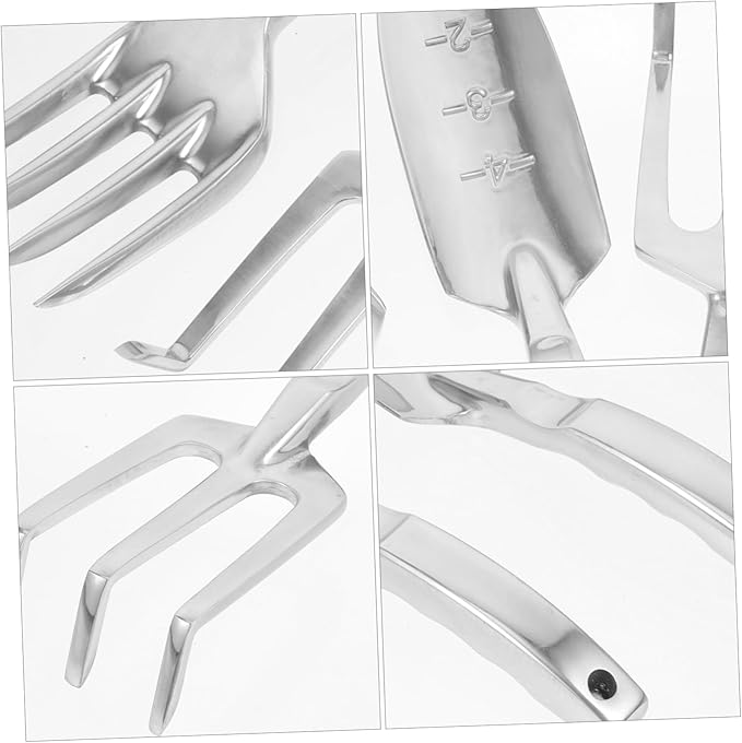1set Multi-Purpose Garden Tool Set Gardening Shovels for Planting Weeding and Soil Loosening Ergonomic Handles Includes Large Shovel Measuring Rake and Cultivator
