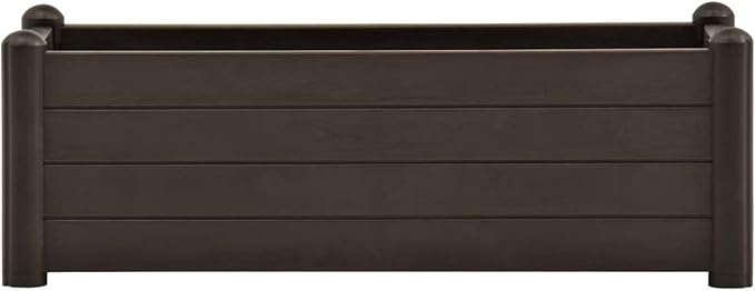 ZEYUAN Garden Raised Bed Planter Raised Beds Raised Planter Box Planters for Outdoor Plants Garden Beds PP Mocha 39.4x16.9x13.8