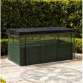 Heavy-Duty Galvanized Steel Raised Garden Bed Kit with Assembly Tools Sturdy Planter Box for Vegetables Flowers and Herbs (Dark Green + HDPE + Steel-1)