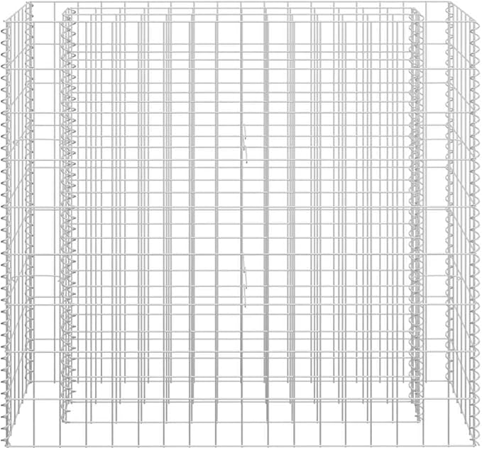 Galvanized Steel Planter Box 35.4x11.8x35.4 in Silver Rectangular Raised Garden Bed Outdoor for Patio Terrace Balcony Herb Flower Vegetable Tomato Planter