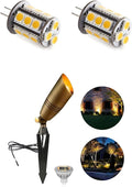 T3 G4 Bi-pin LED Light Bulbs and LED Brass Spotlight Uplight 12V Low Voltage Landscape Outdoor Lighting