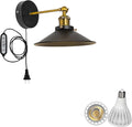 Hook Mounted Plant Light Full Spectrum 6000K 25W White Light Timing Plug in Cord Industrial Style Black Wall Lamp for Flowers Growing Indoor Plants (DZ22x6)
