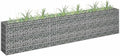 Gabion Raised Bed Silver Galvanized Steel 106.3 x 11.8 x 23.6 Inches Rectangular Outdoor Planter Box for Garden &amp Patio High Load Capacity