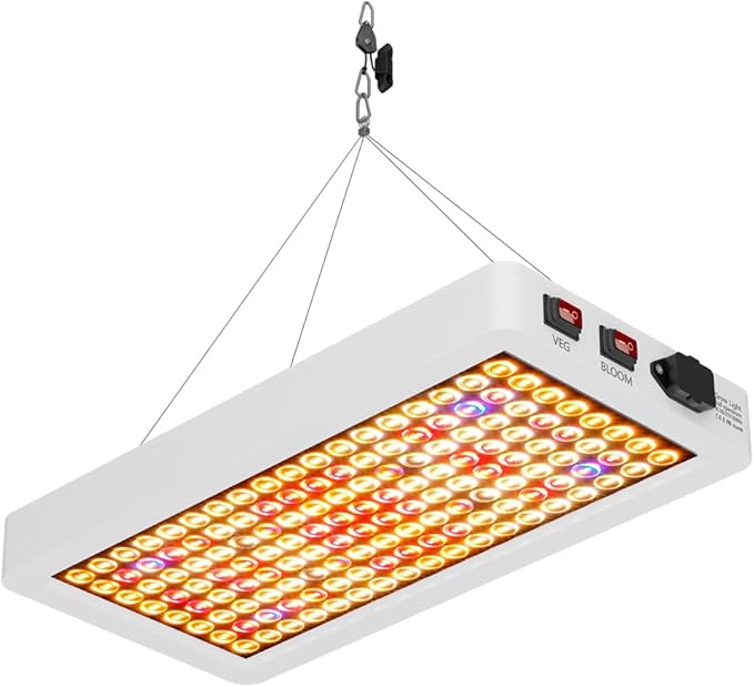 500W LED Grow Lights Full Spectrum Indoor Green Plant Lamp Veg/Bloom Modes Dimmable Growth Box Fill Light 100-277V Flower Seeding Hydroponic System Greenhouse Tent Cultivate Lighting with Hook US Plug