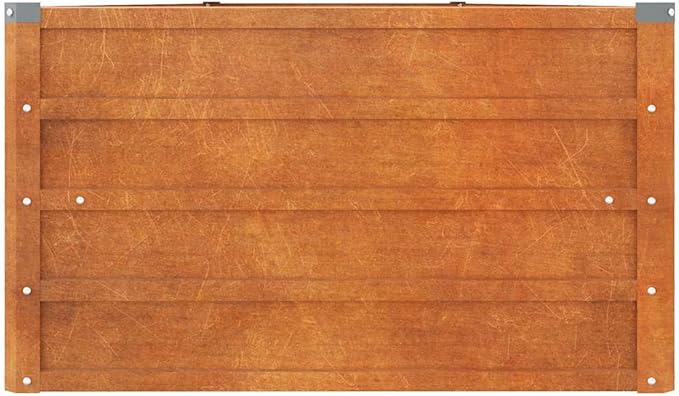 Large Rusty Corten Steel Raised Garden Bed 157.5 x 31.5 x 17.7 Inch Rectangular Planter for Outdoor Plants Weathered Metal for Gardening