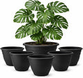 16 Inch Plant Pots Indoor Outdoor6 Pack Black Plastic Planters with Drainage HolesLarge Lightweight Flower Pots for Indoor Outdoor PlantsPatio Garden Containers