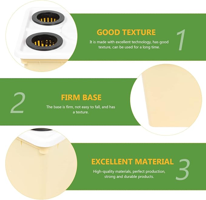 Toyvian 4holes Soilless Cultivation for Hydroponic Gardening Plastic Containers for Vegetable and Fruit Planting Greenhouses Lightweight and Easy to Use Hydroponic Baskets for Indoor and