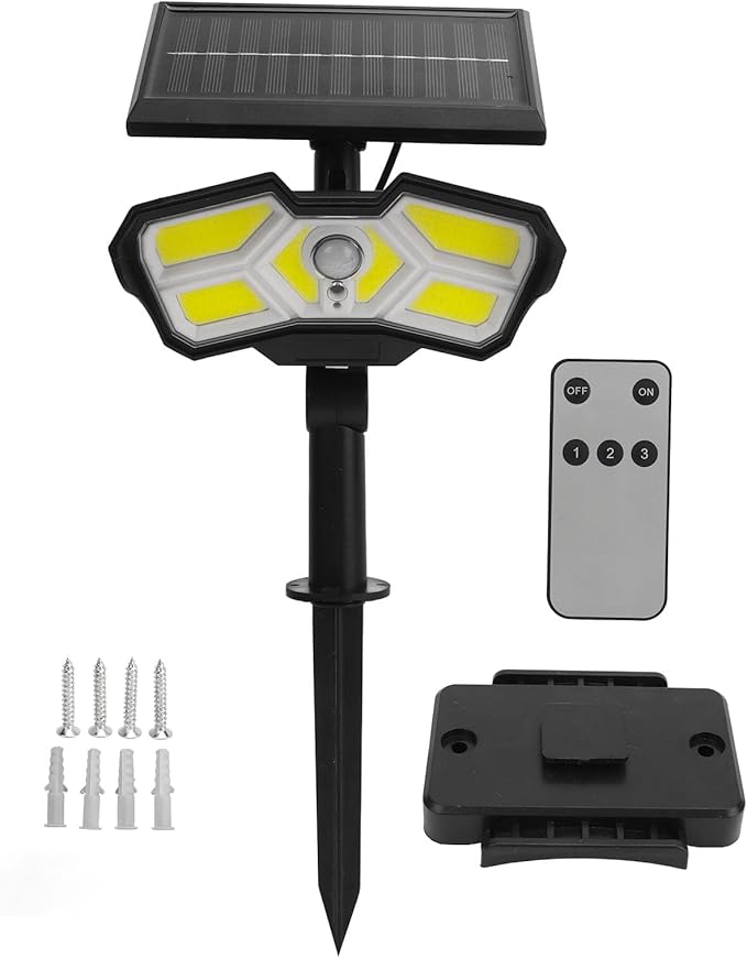ZJchao Outdoor Solar Lights Outdoor Landscape 2400mah with 2 Brightness Modes for Home Park (ASTEY-KXK-600-128COB)