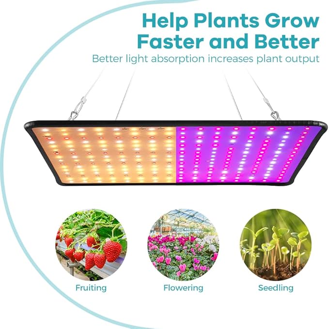 4PCS 1600W LED Grow Light AC100-277V Full - Spectrum Plant Lamp with UV &amp IR All - Round Indoor Planting Light for Seeds &amp Saplings Sunlight - Like Panel for Greenhouse Indoor Gardening Hydr