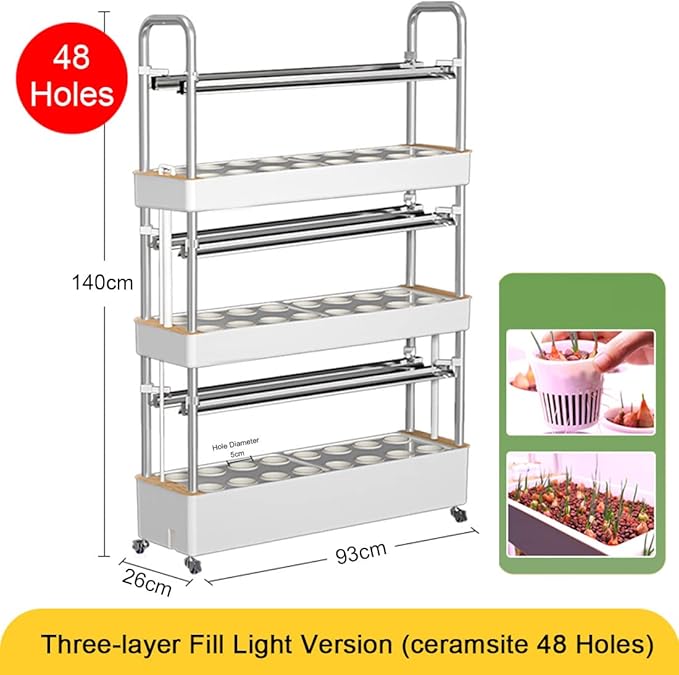 Hydroponic Growing System with Automated LED Lights Vertical Indoor Tower Garden Multi-Layer Planter for Soilless Cultivation Intelligent Indoor Farming Equipment