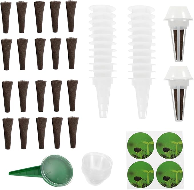 Mikikit 1set Hydroponics Transparent Humidity Domes for Indoor Gardening for Planting Tomatoes Flowers and More Soilless Cultivation