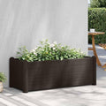 39.4 x 39.4 x 13.8 in Raised Garden Bed Brown UV-Resistant Planter Box 21.1 Gallon Polypropylene Medium Elevated Flower Bed for Patio Balcony Backyard and Terrace