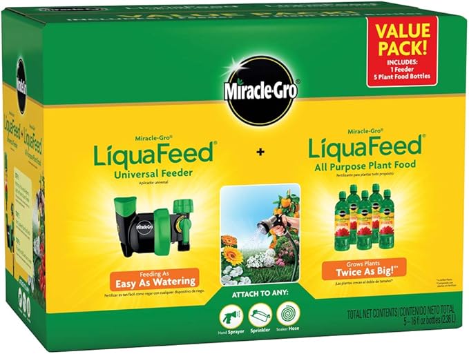 Miracle-Gro LiquaFeed Universal Feeder and Miracle-Gro LiquaFeed All Purpose Plant Food (Value Pack)