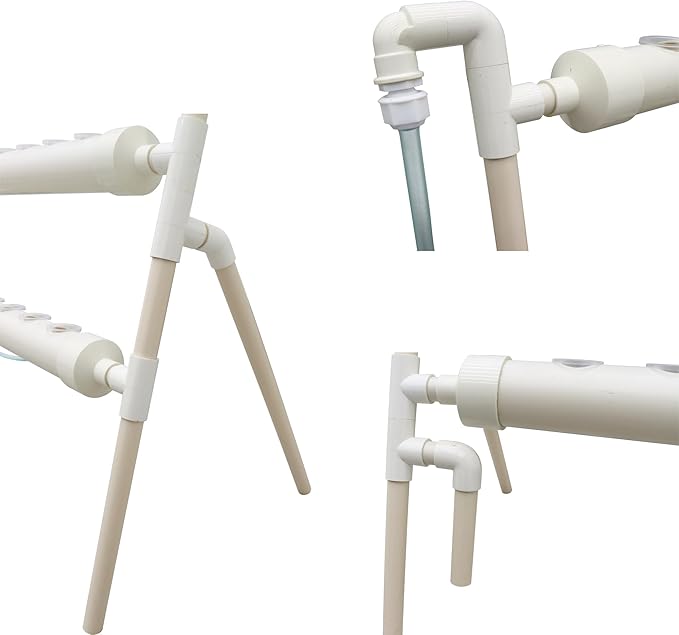 Hydroponic Growing System 36 Plant Site Hydroponics Gardening Grow Trapezoidal 4 Pipes Planting System with 110V Water PumpPlanting Sponge and Hose for Vegetable Cultivation