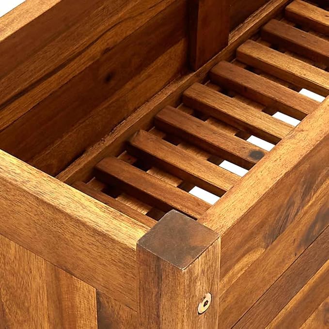 Garden Raised Bed Standing Planter Planter Boxes Garden beds Outdoor Gardening Box Suitable for Corridor Orchard Nursery Courtyard Acacia Wood 29.9x10.9x9.8