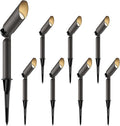 GOODSMANN Landscape Lighting 12V AC Spotlights 8PK 3W LED Landscape Lights 100 Lumens Spot Light MR11 Replaceable Bulb 2900K Tree Lights Garden Up Light Hardwired Lighting Cable Connectors