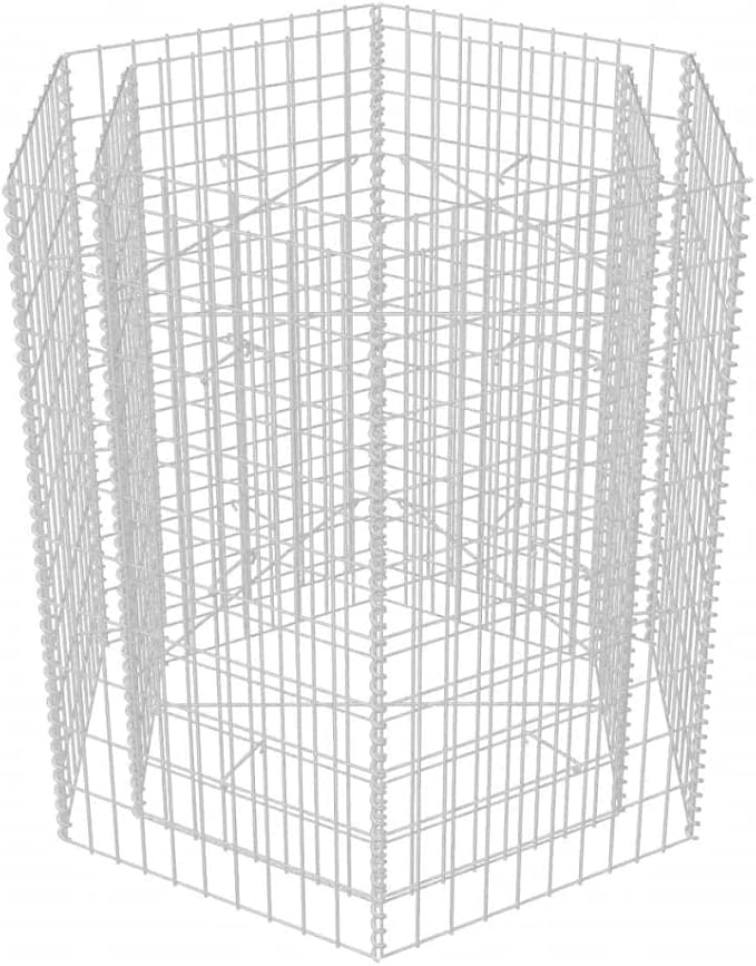 Hexagonal Gabion Raised BedOutdoor Garden GabionsStone BasketsPlanters Raised Vegetable BedsGarden Decoration39.4x35.4x39.4