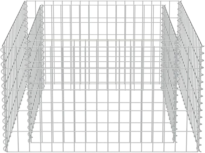 Gabion Raised Bed Galvanized Steel Retaining Fence Welded Wire Mesh Silver Steel Metal Garden Fencing Landscape Basket for Outdoor Bed