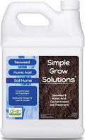 Organic Super Seaweed Humic Acid Blend- Liquid Sea Kelp for Grass and Plants - Soil Hume - Simple Grow Solutions- Natural Lawn &amp Garden Concentrated Treatment- Use with Fertilizer Program (128 Oun