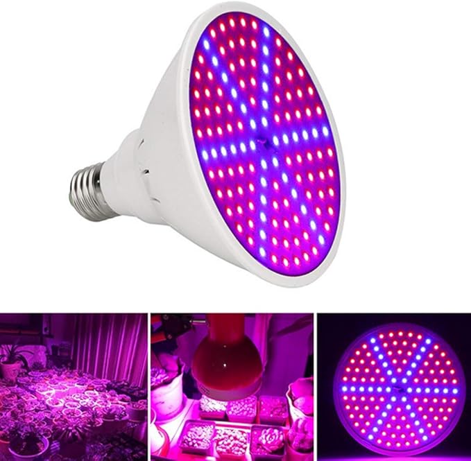 LED Grow Light AC 85-265V 8W LED Plant Bulbs 126 LEDs Clip Desk Lamp Full Spectrum with 360 Degree Flexible Gooseneck Light for Office Home Indoor Garden Greenhouse