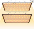 2Packs 250W Full Spectrum Planting Grow Lamp UV IR Greenhouse Hydroponics System Sunlike 110V Vegetable Bonsai Fruit Seeding Lights Potted Succulent Moss Cactus Cultivation Lighting with Hook US Plug