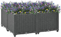 Raised Bed Outdoor Planter Garden Bed Polypropylene Raised Garden Bed Raised Planter Bed Raised Plant Containers for Fresh Vegetables Herbs Flowers 31.5 x 31.5 x 15