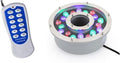 Submersible RGB Lights - LED Ring Fountain Lamp IP68 Submersible Landscape Spotlight RGB Color Change Remote Control Waterproof Light for Garden Fountain Lighting(6w(12V)) (RGB+Remote 12w(12V))