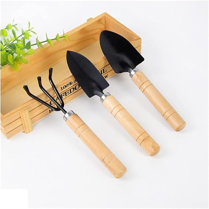 Mini Garden Tool Set 6pcs Mini Cultivating Transplng Kit Portable Plants Seedling Shovel Rake Spade Drilling Garden Planters Fertilize Tool