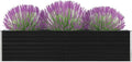 Raised Garden PlanterGarden BedGalvanized Raised Garden BedPlanter Raised bedsGalvanized PlanterFlower BedBed 126x15.7x30.3 Galvanized Steel Anthracite