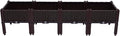 4pcs Elevated Planter Box Raised Garden Bed Brown Yard Vegetable Flower Grow Decor kit (Four combined sizes 61.41 * 15.35 * 14.96inch)