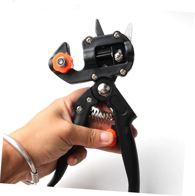 Professional Tree Grafting Tool Kit Durable Pruning Shears with Blade for Efficient Plant Grafting Black Garden Tool Set Cloth Bag for Gardeners
