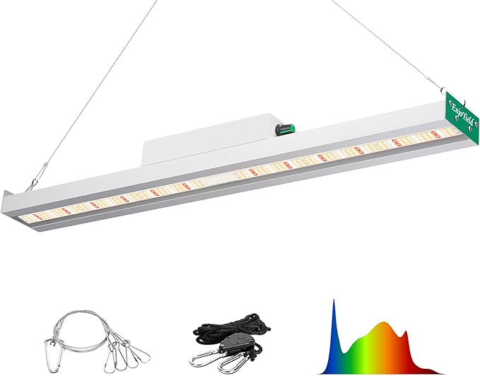 DIY-90 LED Grow Lights for Indoor Plants Full Spectrum 600W 1000W 2000W Daisy-Chain Dimmable Growing Lamps for Seed Starting Veg and Flower (Whtie)