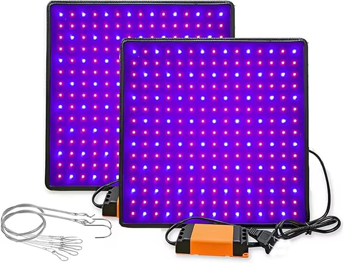 2PCS Upgraded 1000W LED Grow Lights Full Spectrum Dimmable Plant Grow Light for Greenhouse and Indoor Plant Veg and Flower GrowingBlack