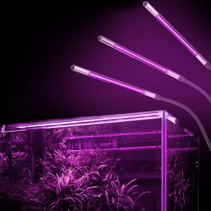 Topyond 27W 3 Tube USB LED Grow Light Clip Base Full Spectrum for Vegetable Flower Plants Indoor Growing